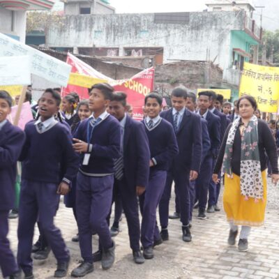 IEC activities as school rally on Health and Hygiene